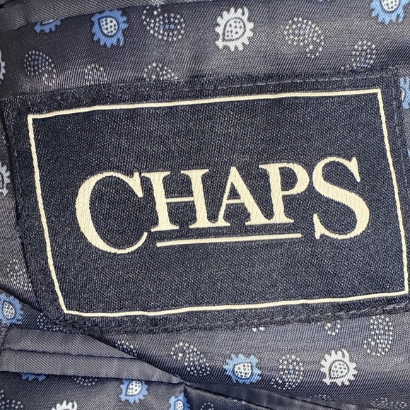 BLAZER JACKET Chaps Mens 52R Blue Striped Seersucker Cotton Preppy Sport Coat - Picture 7 of 11